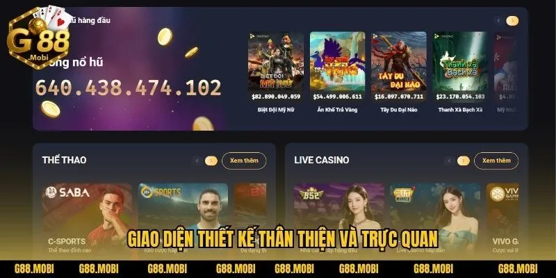 Giao diện thiết kế thân thiện và trực quan