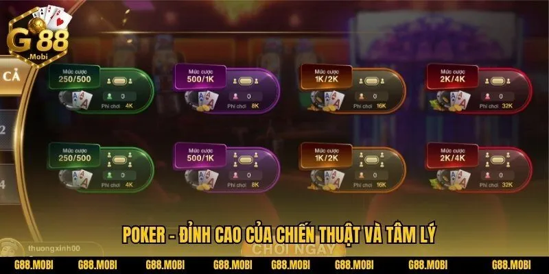 Poker – Đỉnh cao của chiến thuật và tâm lý