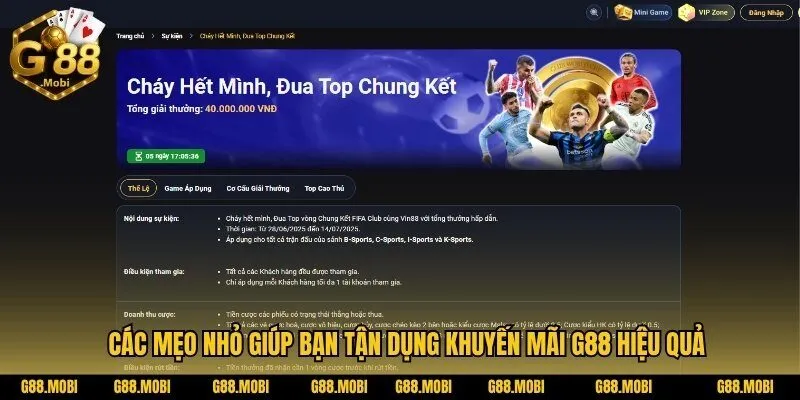 Kỹ năng tận dụng khuyến mãi G88 hiệu quả