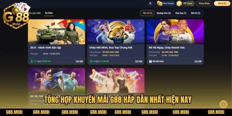 Tổng hợp khuyến mãi G88 hấp dẫn nhất hiện nay