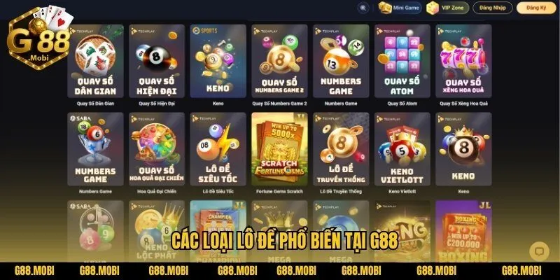 Lô đề G88 cung cấp lô đề gì?